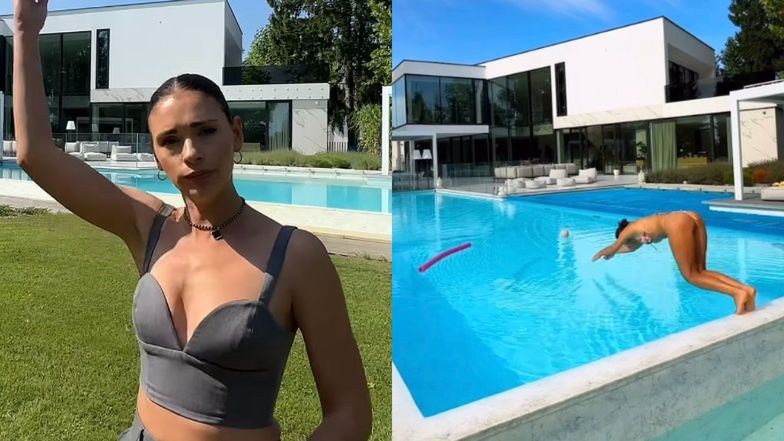 Klaudia Halejcio DAJE NURA do swojego ogromnego basenu za 2 MILIONY ZŁOTYCH. Robi wrażenie?