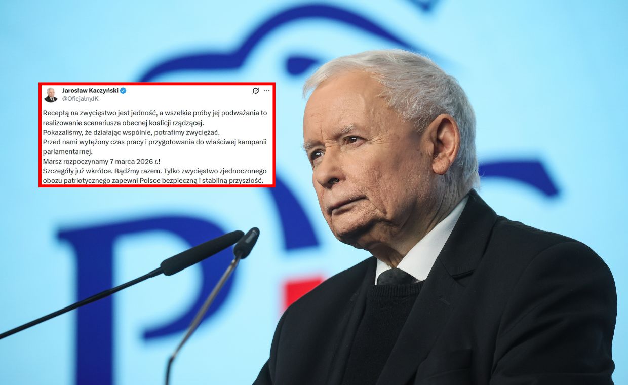 Kaczyński zapowiada "rozpoczęcie marszu". Padła data