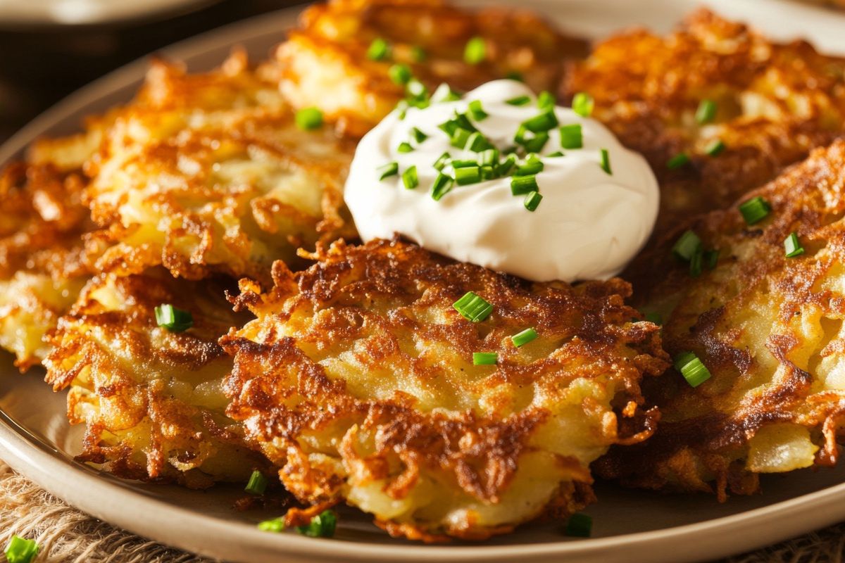 Dodaj łyżkę do masy na placki ziemniaczane. Pochłonie nadmiar wilgoci i będą obłędnie chrupiące