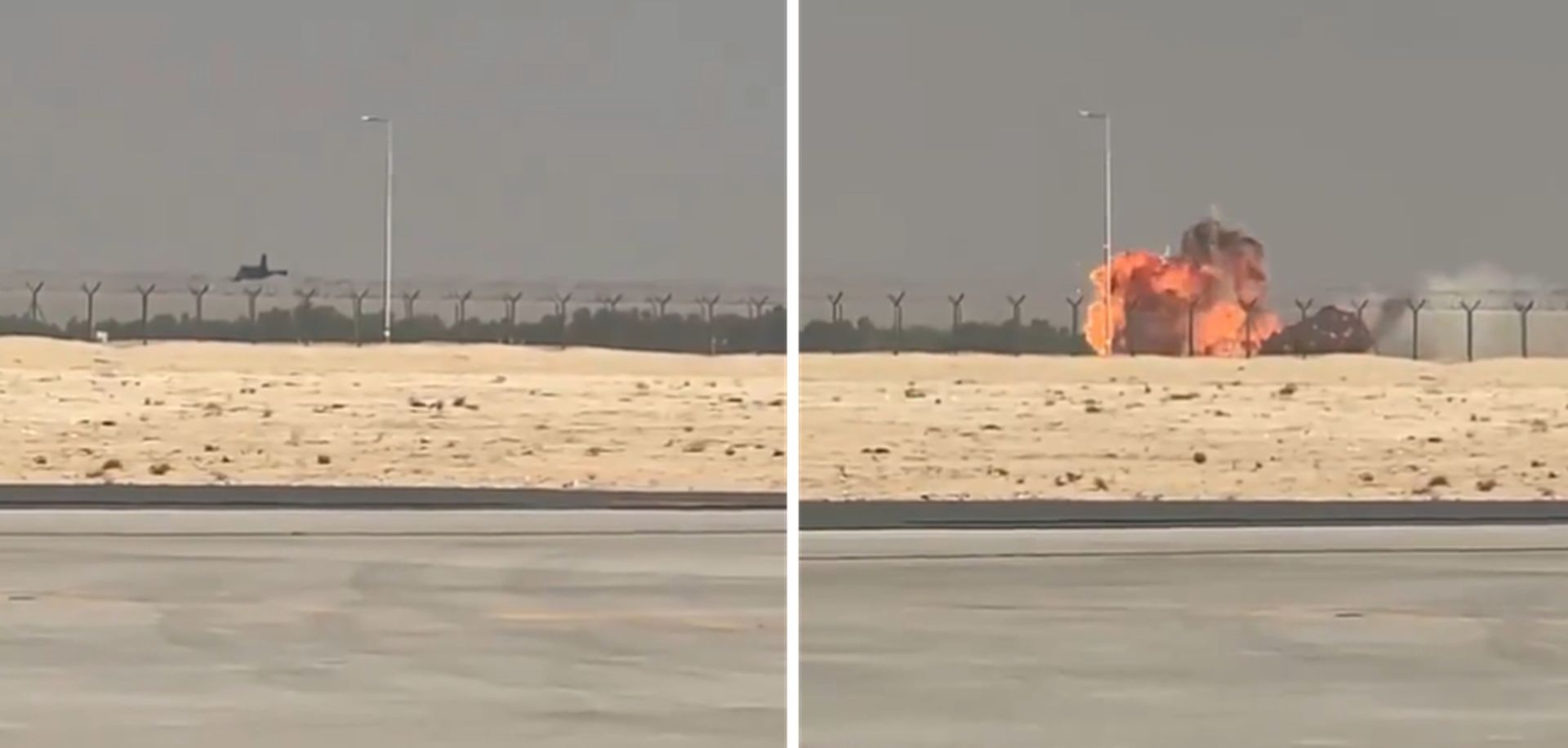 Katastrofa myśliwca Tejas na Dubai Air Show. Gęsty dym nad lotniskiem