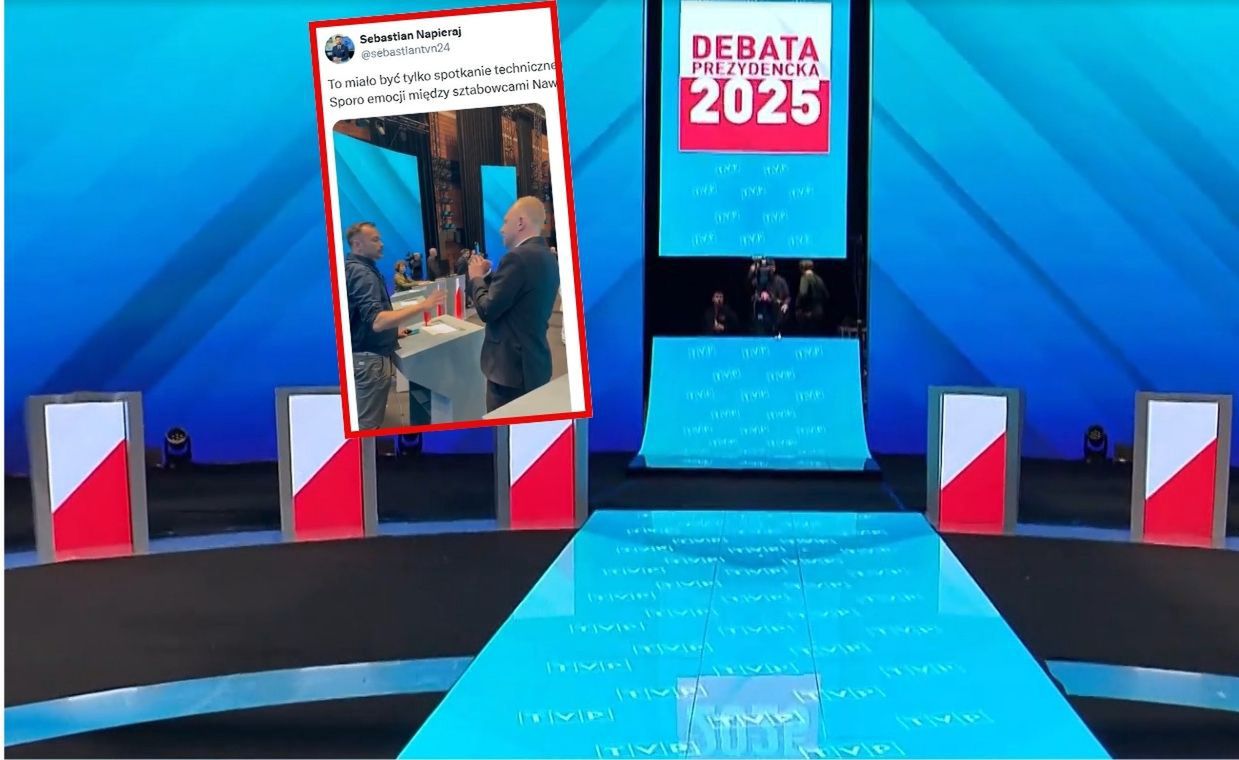 Nerwowe momenty przed debatą. "Nie wyrażam zgody"