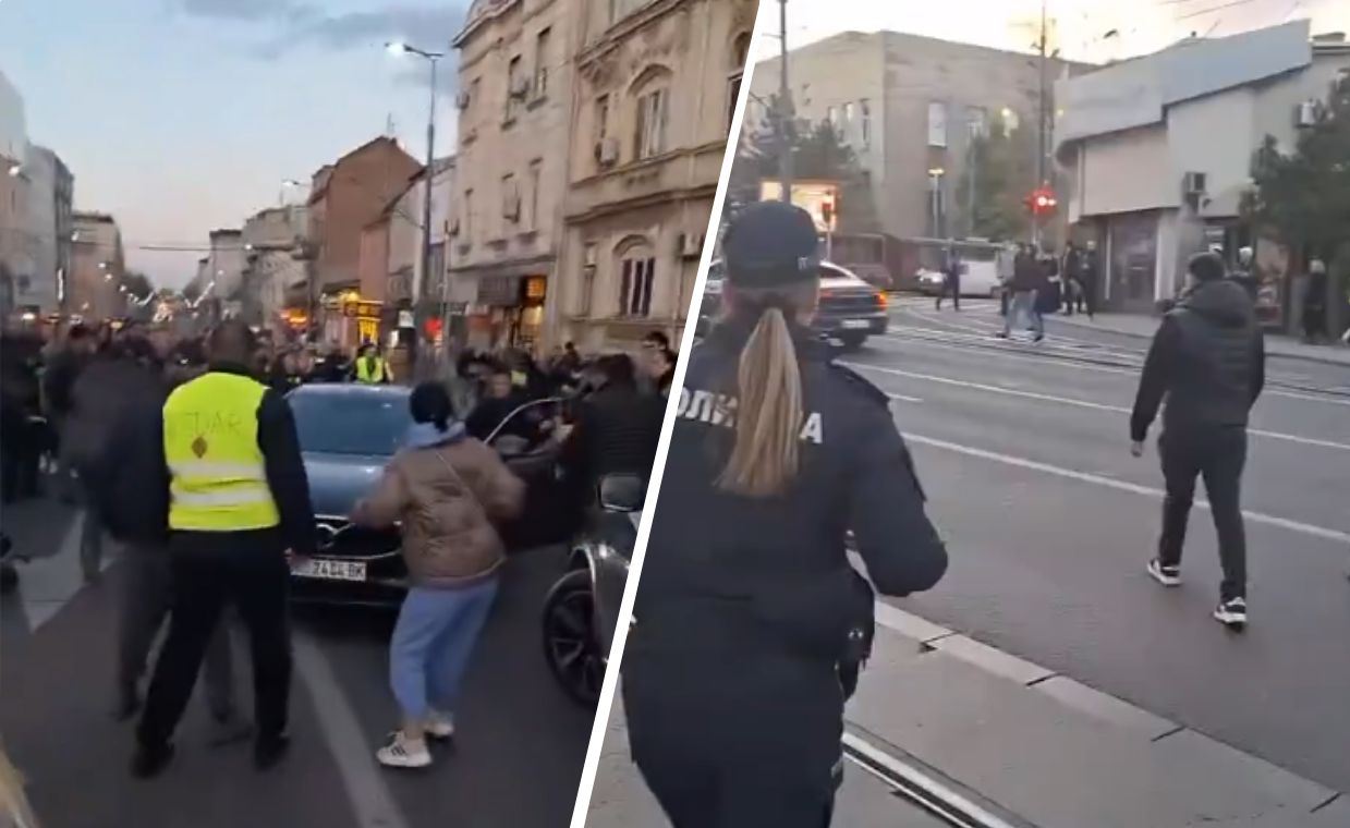 Działo się w nocy. Belgrad: Wjechał w tłum protestujących
