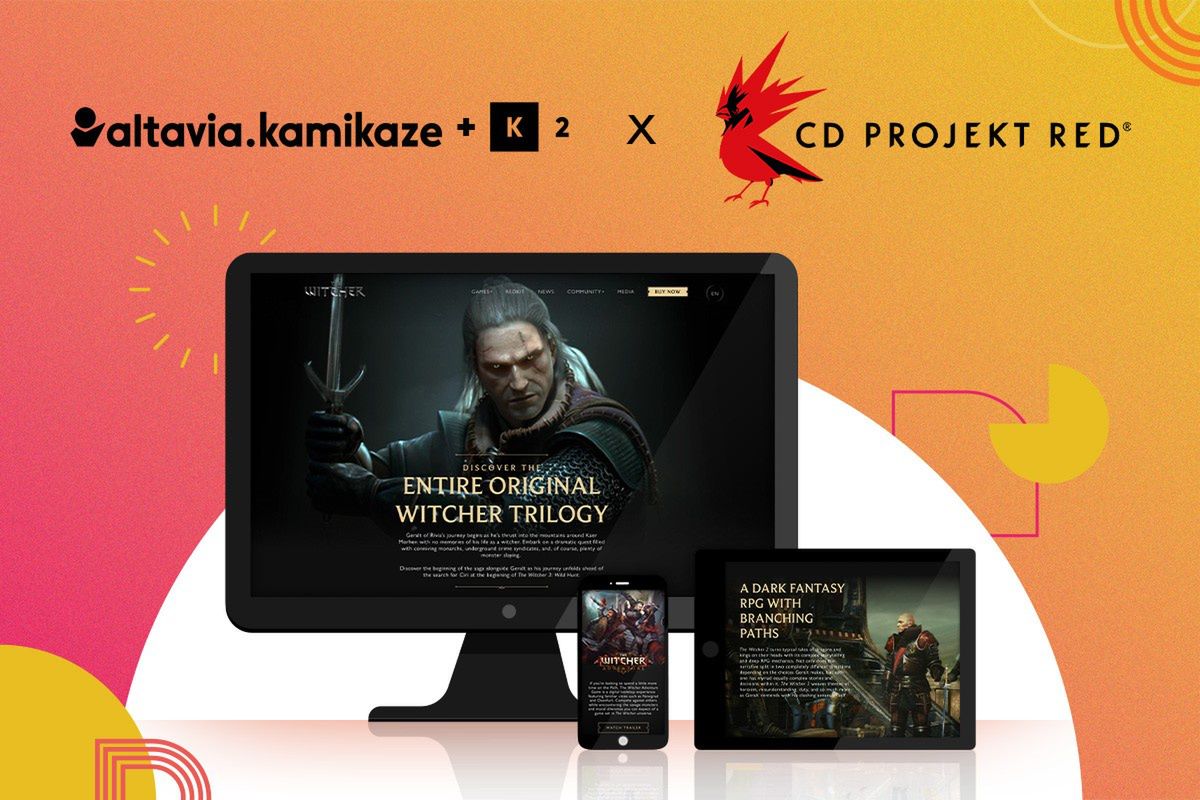 Altavia Kamikaze + K2 z CD Projekt Red odświeżają serwis "Wiedźmina"