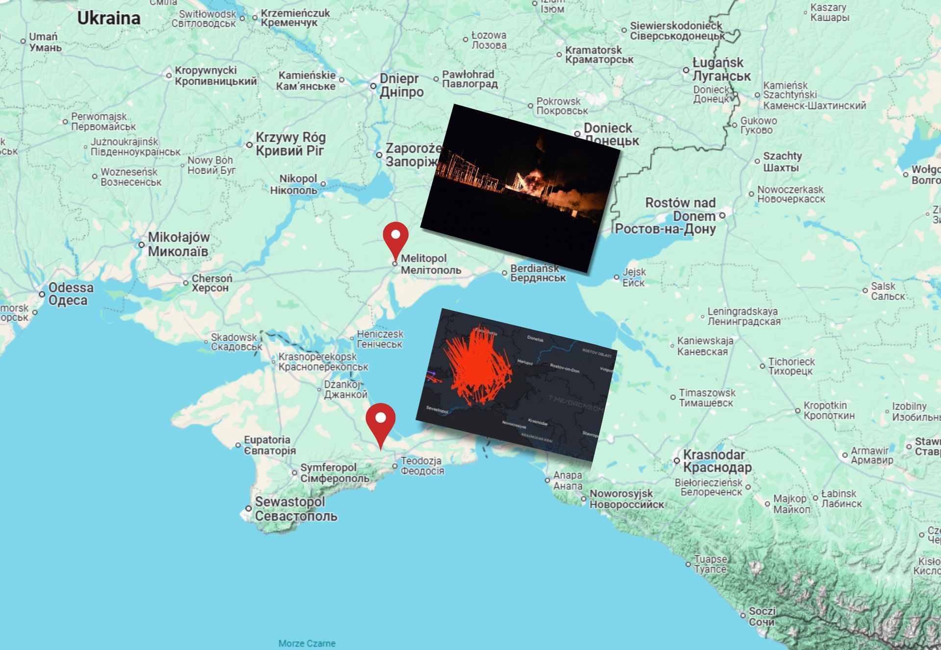 Ukraina zaatakowała okupowane tereny kraju. 200 dronów na niebie