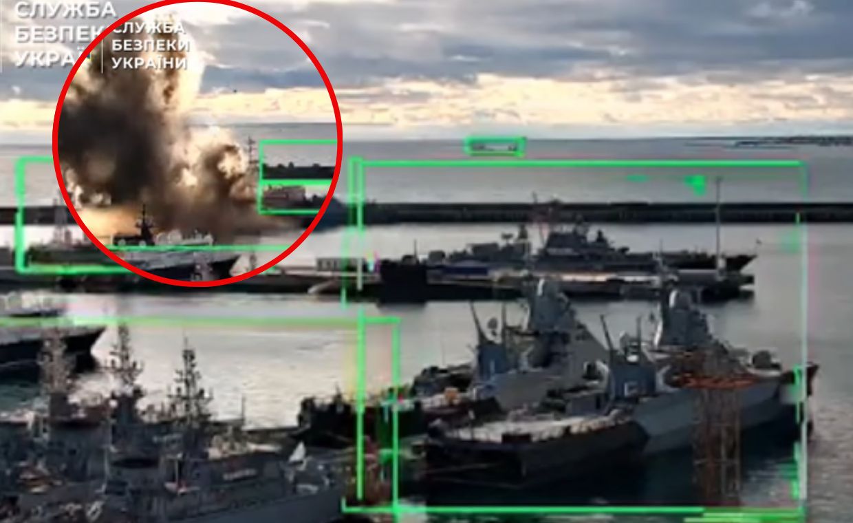 Mocne uderzenie Ukrainy w rosyjski okręt podwodny w Noworosyjsku