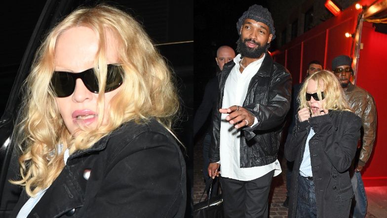 Podejrzanie gładka Madonna wychodzi z imprezy z o 38 lat MŁODSZYM partnerem. Wiecznie młoda choćby bez filtrów?