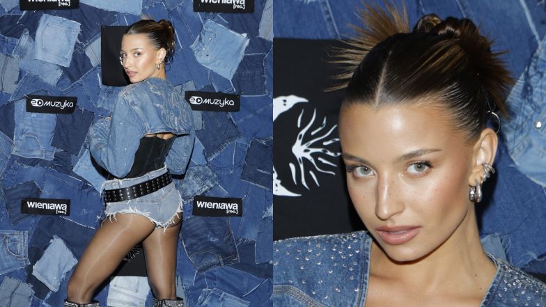 Julia Wieniawa w KUSYCH szortach i skórzanym gorsecie pozuje na premierze swojego albumu