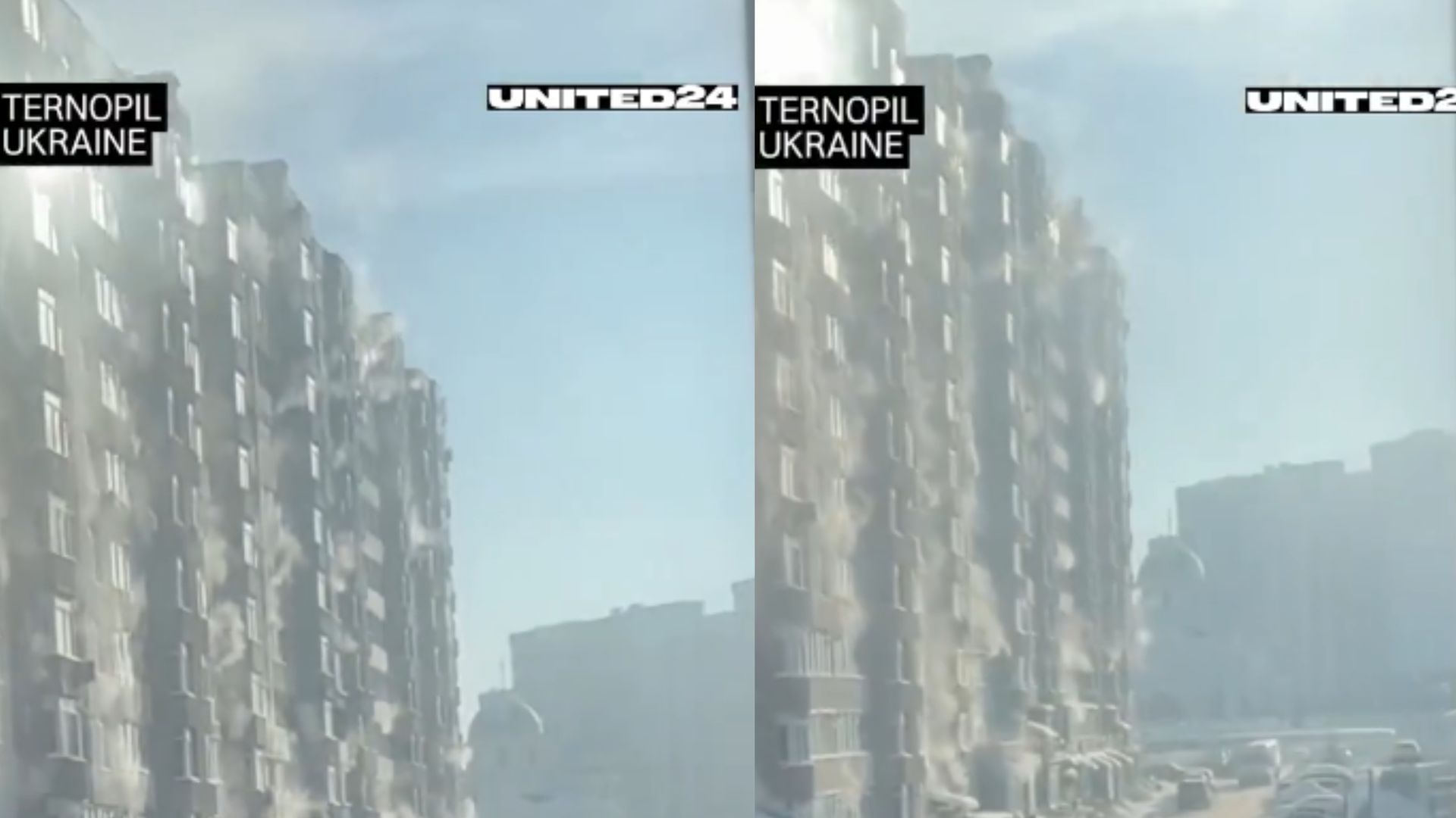 Niezwykłe nagranie z Ukrainy. Tak parują bloki