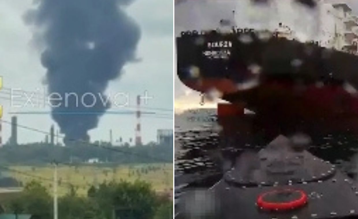 Zatopiony kontenerowiec i zniszczone rafinerie. Ukraina zadaje ciosy