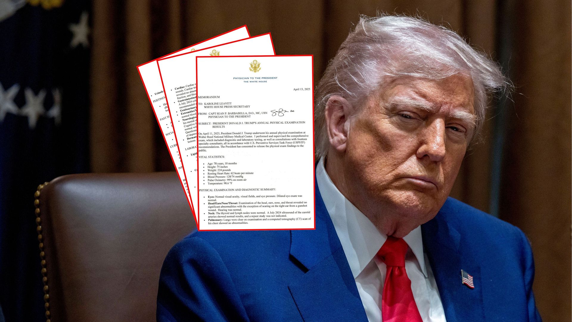 Stan zdrowia Trumpa. Opublikowano opinię lekarza