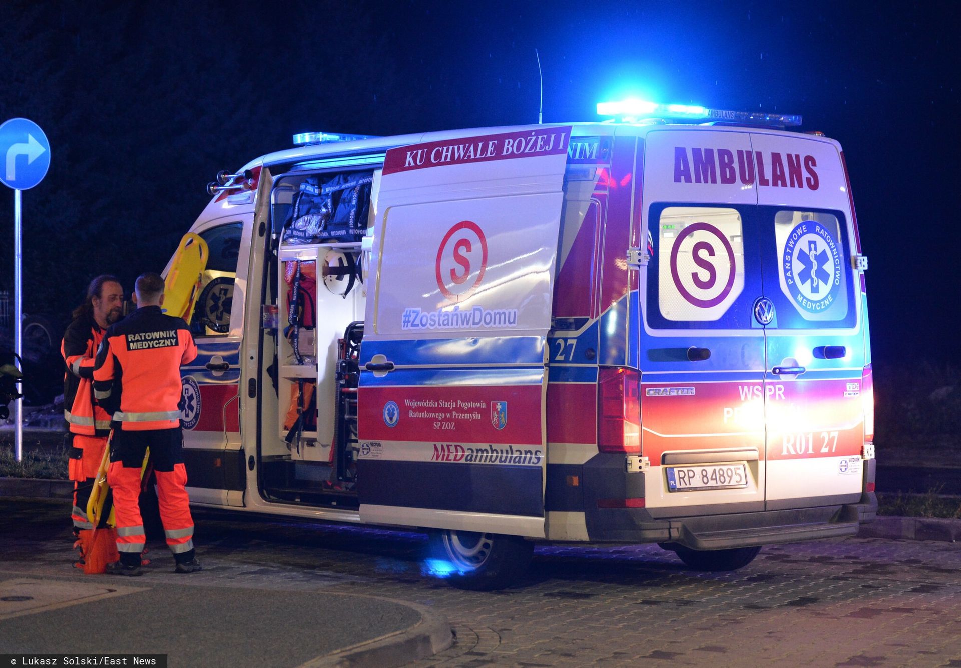 Pożar karetki pogotowia na A4. W środku pacjent