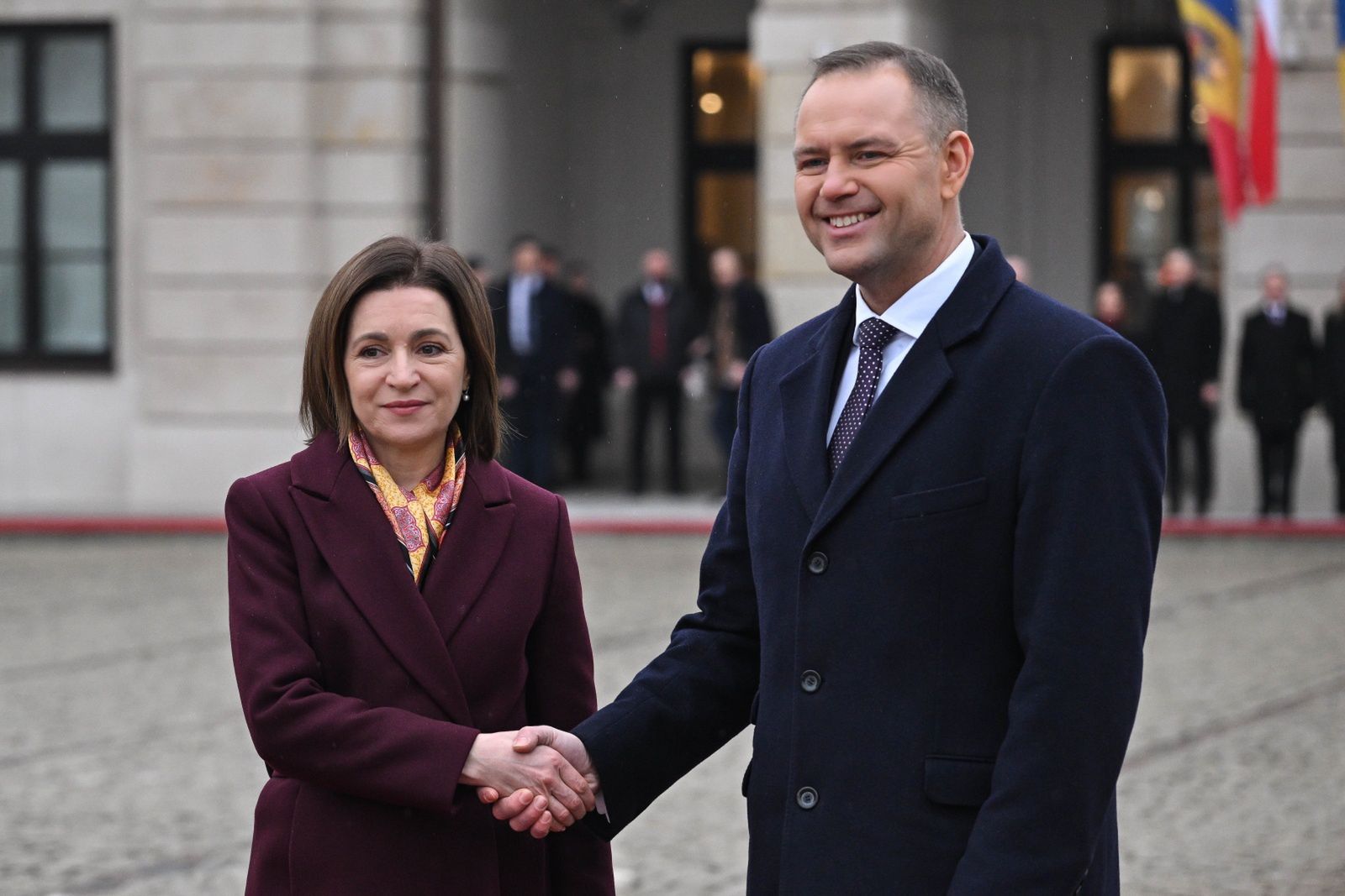 Nawrocki i Sandu w Warszawie. "Polska jest stałym adwokatem Mołdawii"