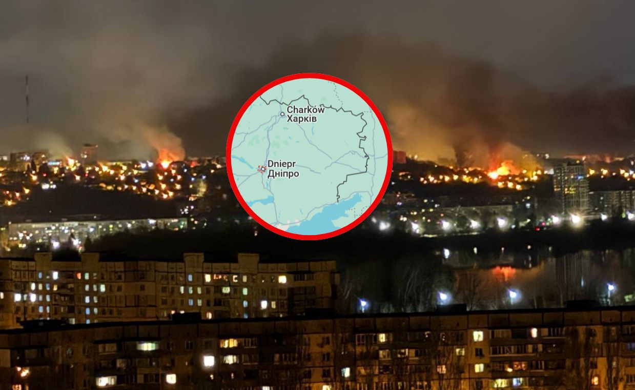 Dniepr zaatakowany. "Horyzont miasta ogarnięty ogniem"