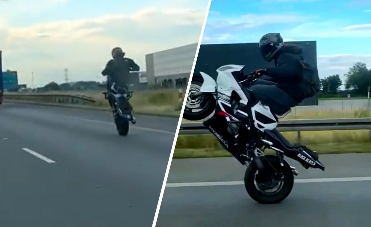 Motocyklista na jednym kole na A4. Policja poszukuje sprawcy