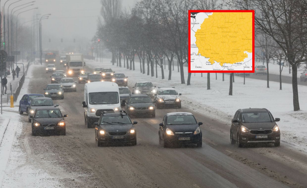 IMGW ostrzega. Fatalne warunki na drogach