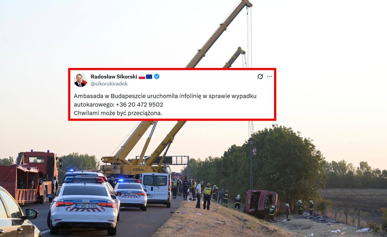Wypadek na Węgrzech. Ambasada w Budapeszcie uruchomiła infolinię