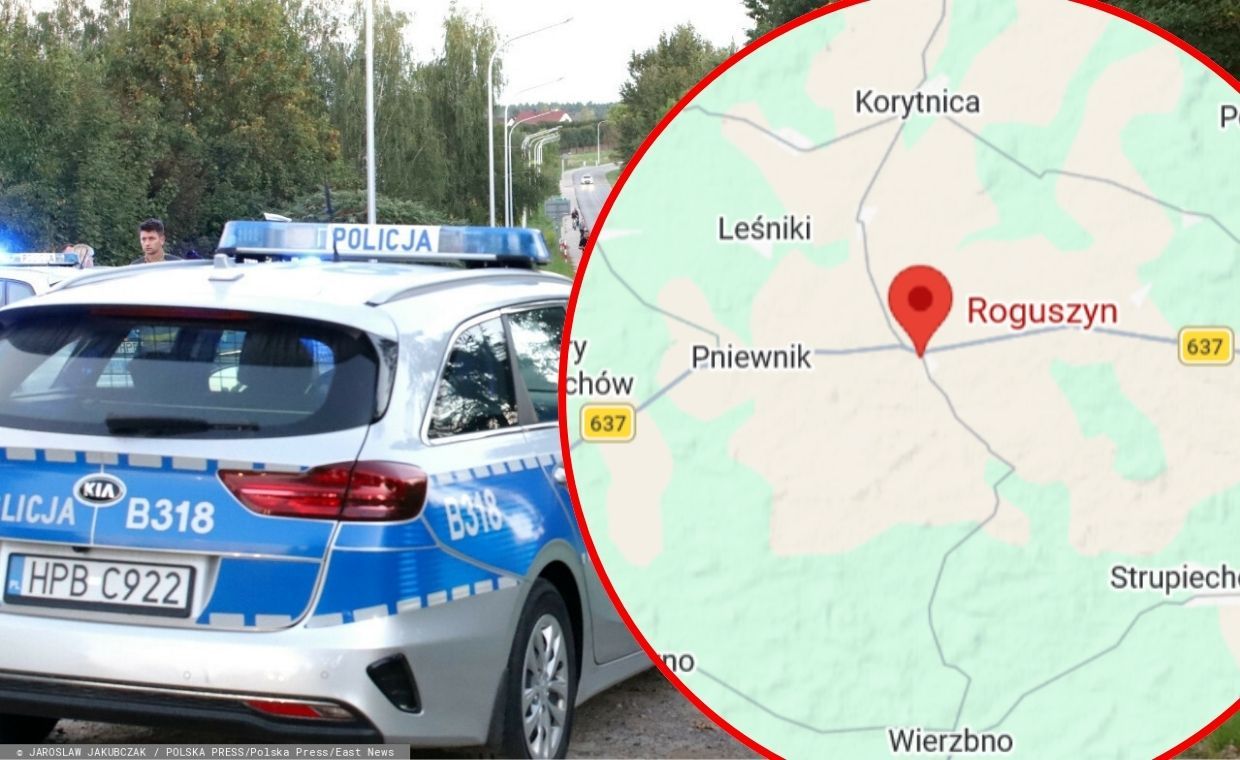 Wypadek w Roguszynie. Kierowca potrącił trzech nastolatków