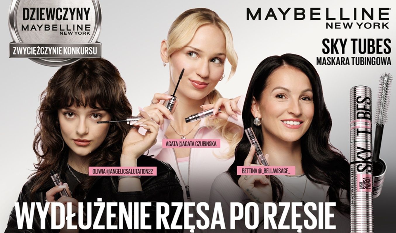 Maybelline wybrała konsumentki do nowej kampanii. Promują maskarę Sky Tubes