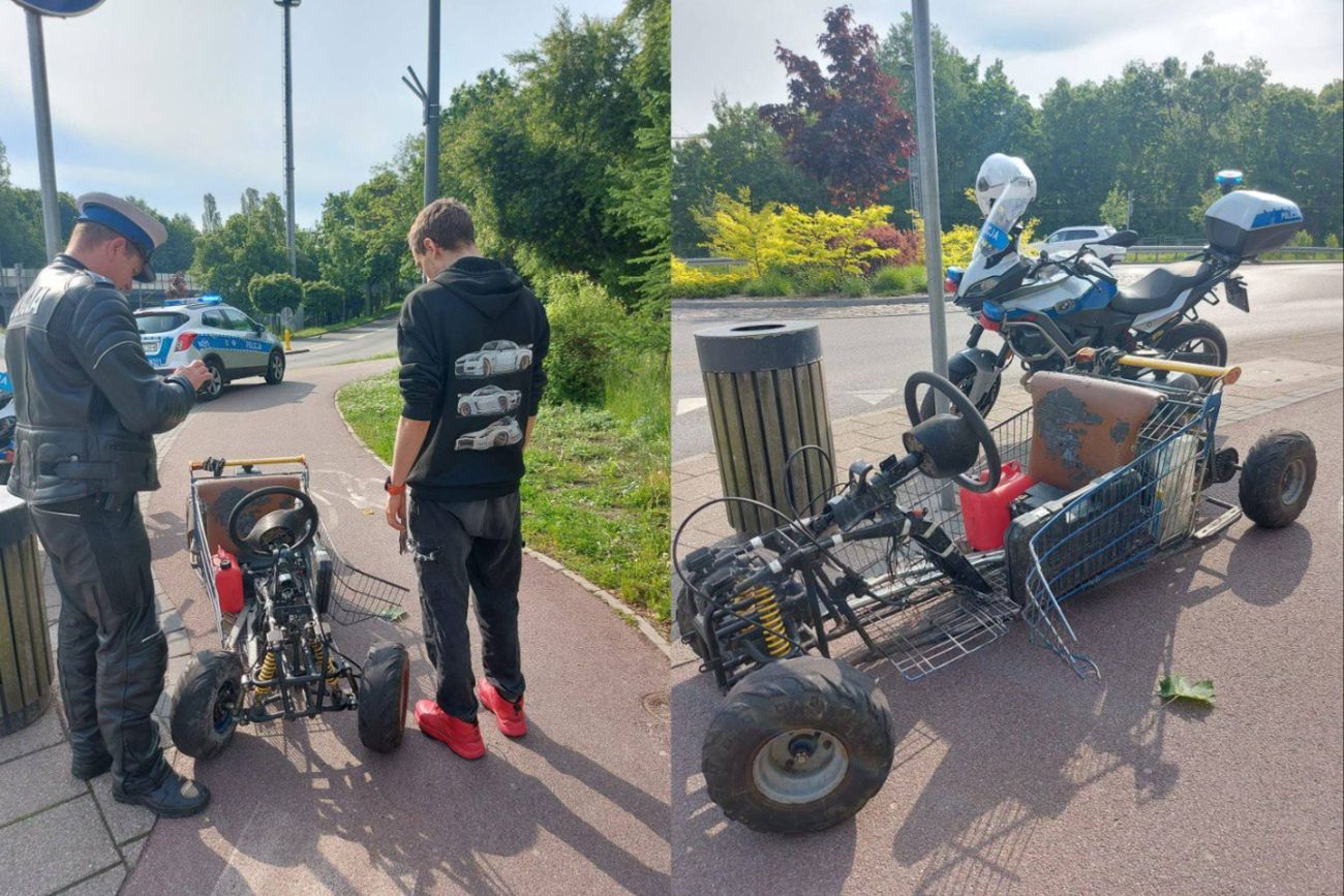 Szybcy i wściekli Sopot. Zrobił bolid z wózka na zakupy. Wysoki mandat