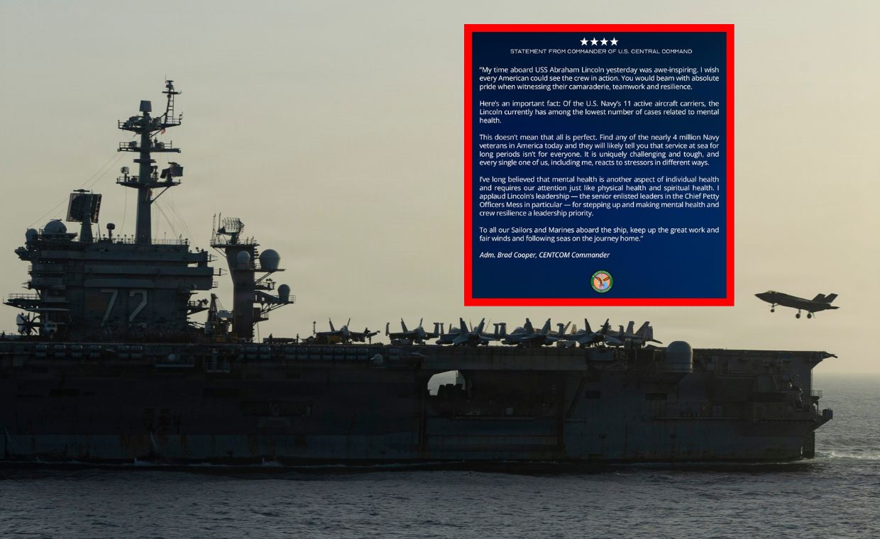 Był na pokładzie Lincolna. Szef CENTCOM zdał relację