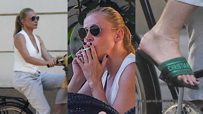 Zwyczajny dzień Katarzyny Warnke: rowerek, fajeczka i klapki Diora za 3 tysiące złotych