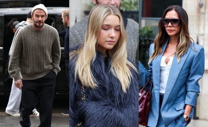 Posępni Beckhamowie snują się po Paryżu z przybitą Harper. Tak bardzo tęsknią za Brooklynem? (ZDJĘCIA)