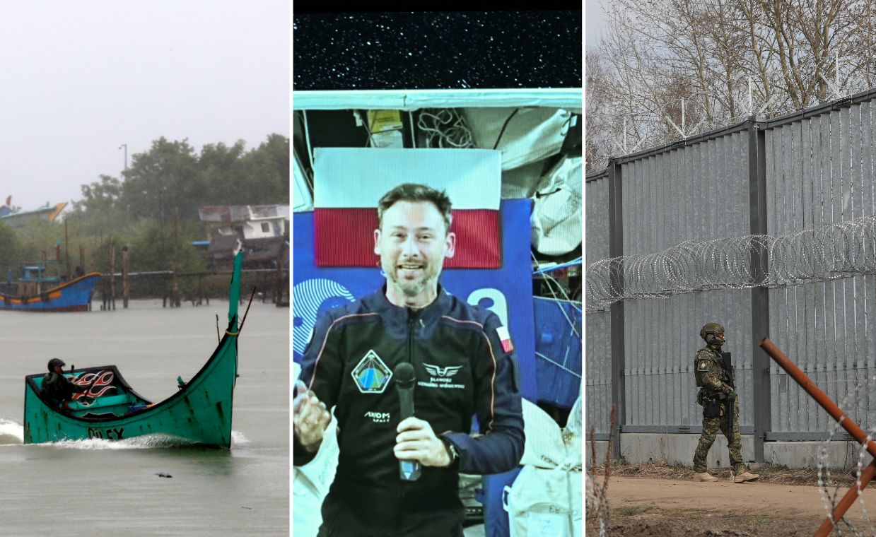 Trzęsienie ziemi w Indonezji, powrót Sławosza z ISS, incydent na granicy. Co wydarzyło się w poniedziałek?