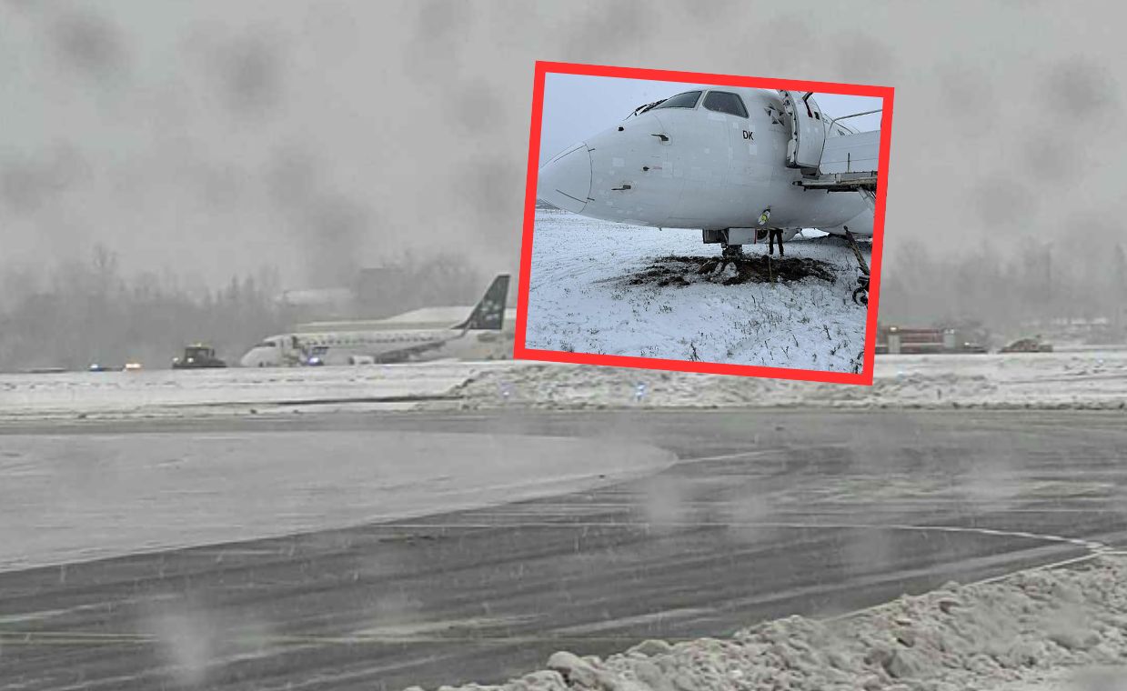 Poślizg samolotu LOT w Wilnie. "Nic na to nie wskazuje"