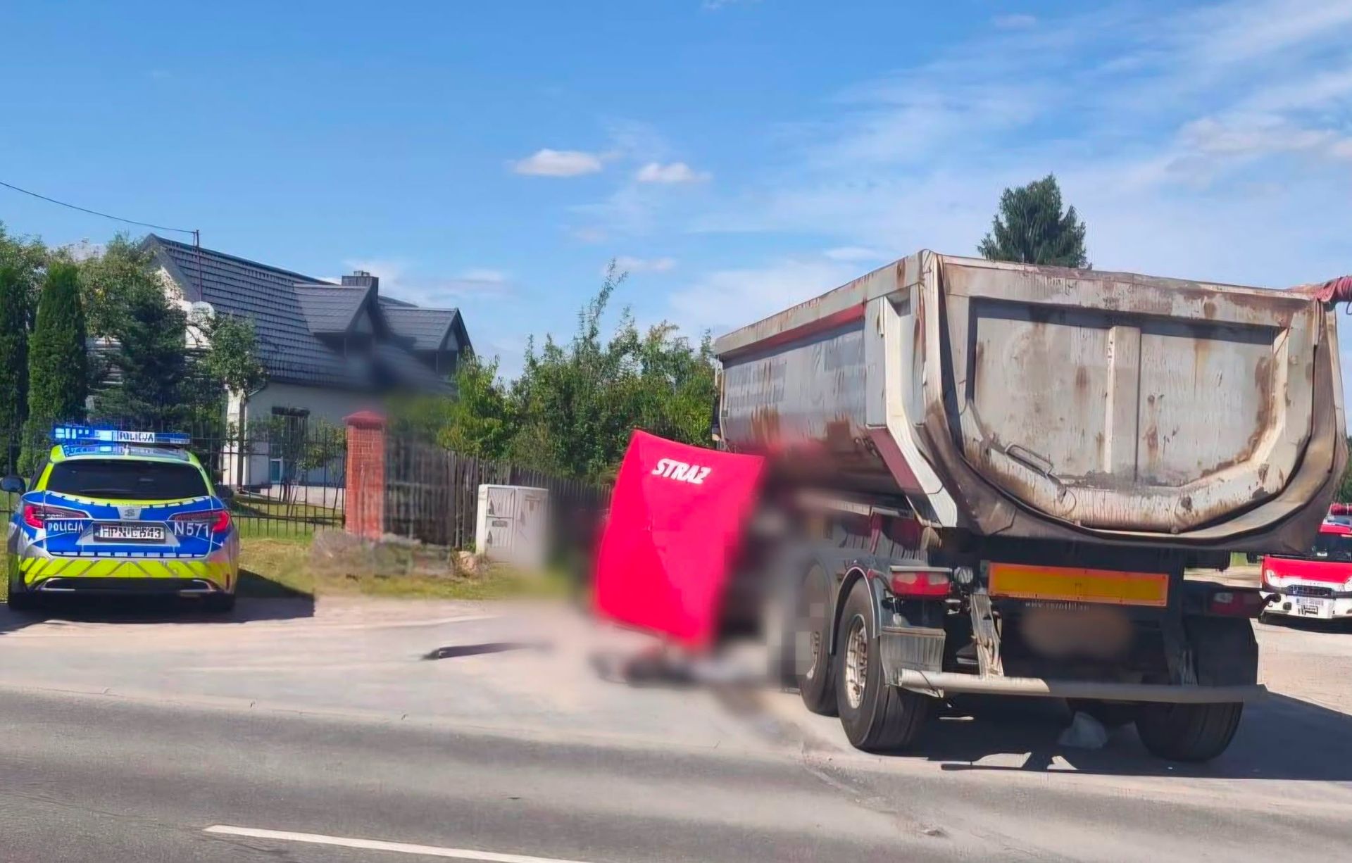 Ciężarówka wjechała w pieszego. Tragedia w Zblewie