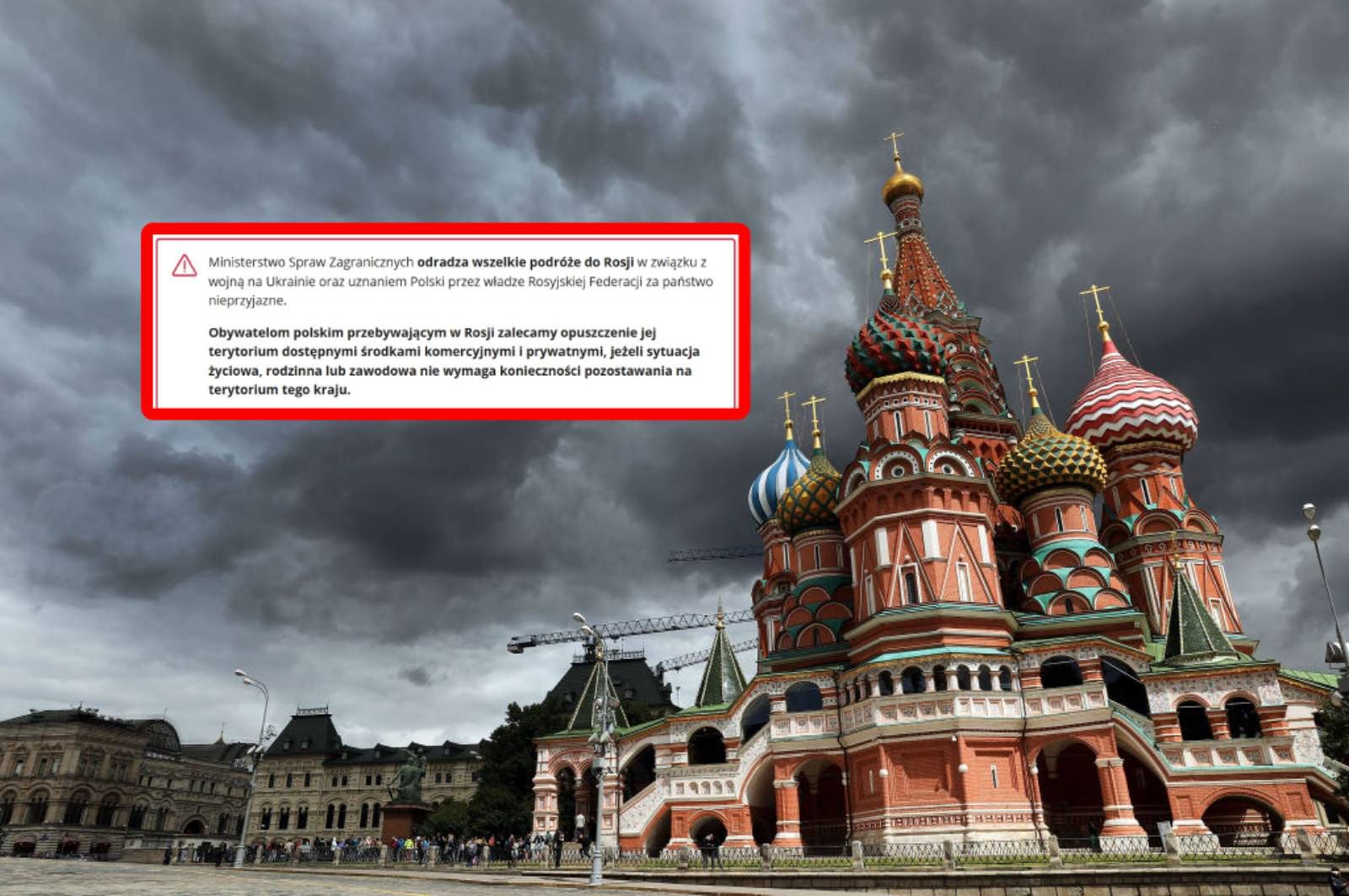 Ambasada Polski w Moskwie ostrzega. Wydano pilny komunikat