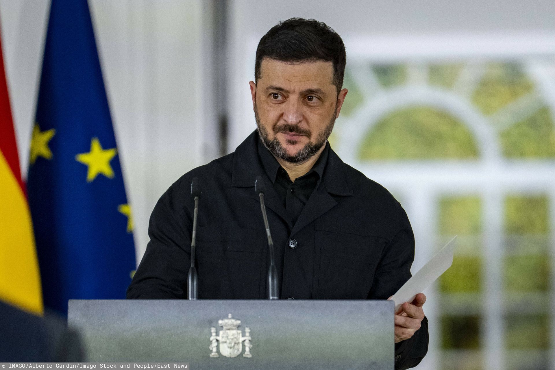 "Proszę was". Zełenski do uczestników w Riksdagu