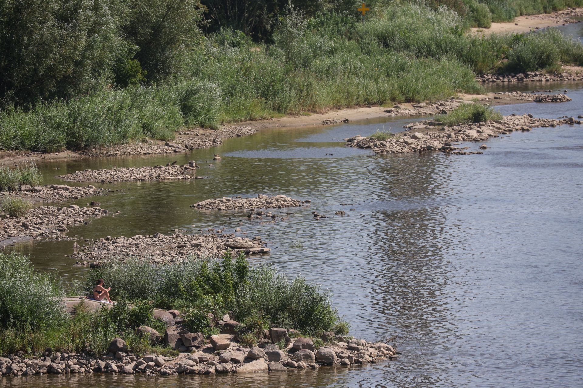 Poziom Wisły blisko dna. Rekordowy poziom na Bulwarach
