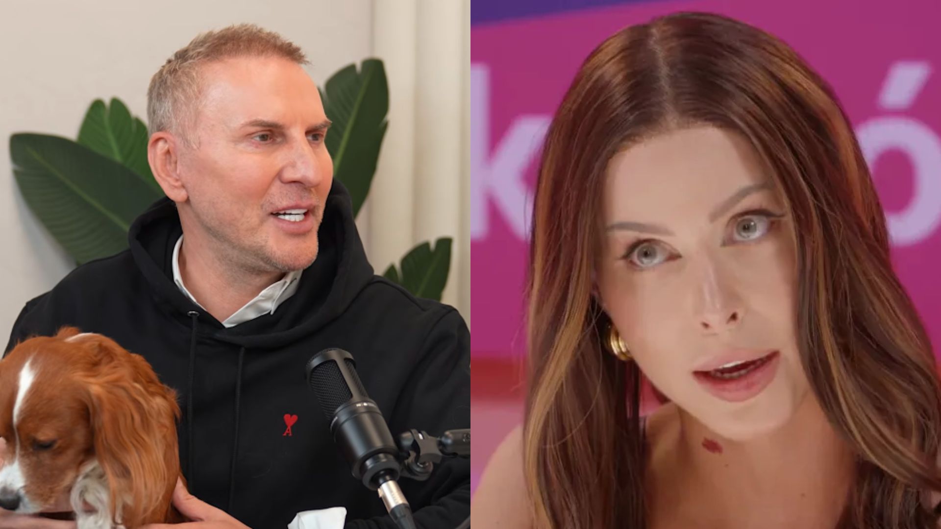 Krzysztof Gojdź (lat 53, po liftingu) krytykuje decyzję Julii von Stein (lat 29, również już po liftingu) o pójściu pod nóż: "PRZEGIĘCIE"