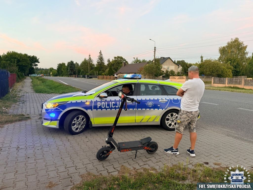 Jechał hulajnogą po alkoholu. Dostał wysoki mandat