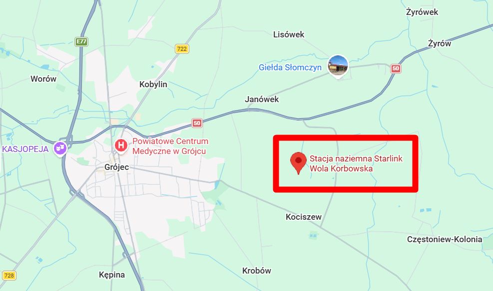 Pożar stacji bazowej Starlink na Mazowszu. Możliwe podpalenie