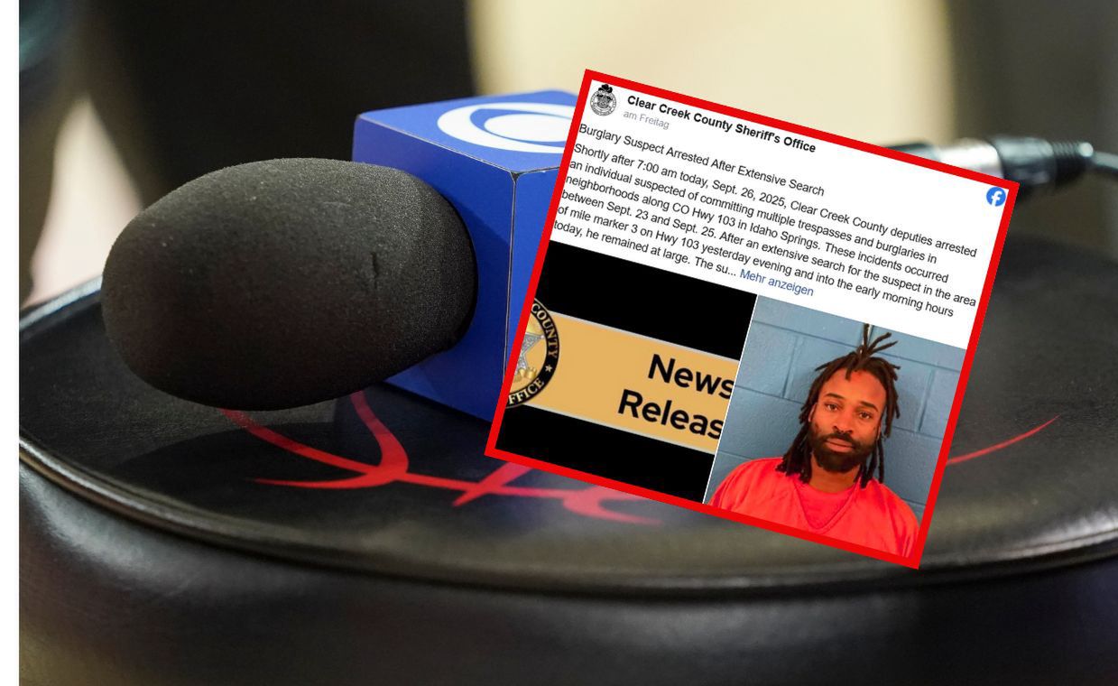 Nietypowa sytuacja. Poszukiwany pojawił się za plecami reportera