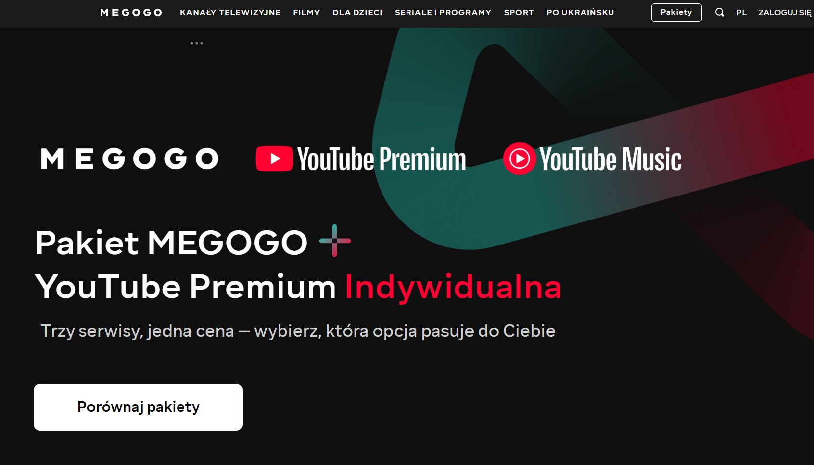 Platforma Megogo w pakiecie z YouTube Premium