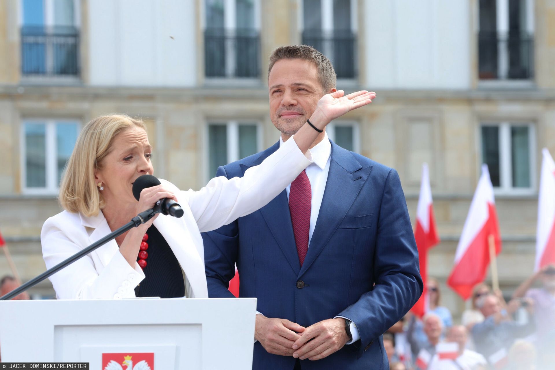 Żona Trzaskowskiego zabrała głos na marszu