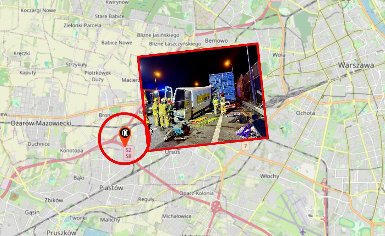 Koszmarny wypadek na S2. Pokazał zdjęcie z miejsca wypadku