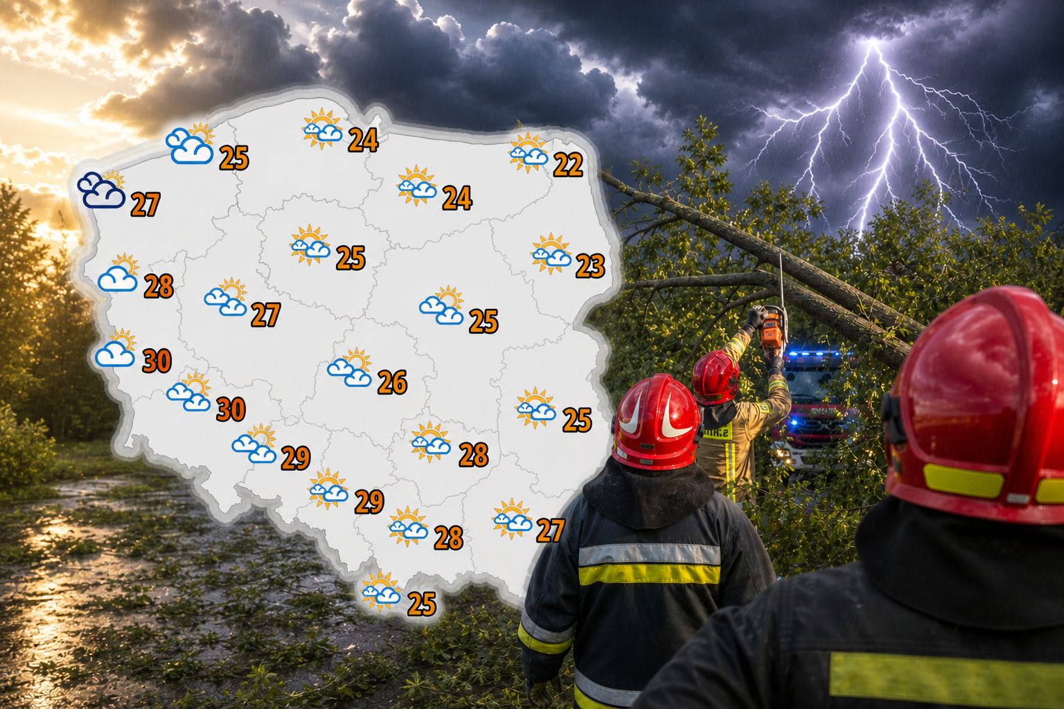 Załamanie pogody w Polsce. Burze i silny wiatr