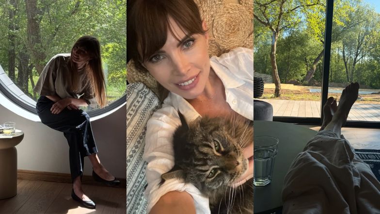 Agnieszka Dygant chwali się wnętrzem luksusowej chaty w samym środku lasu. "Aż dziwnie się robi od tej ciszy"