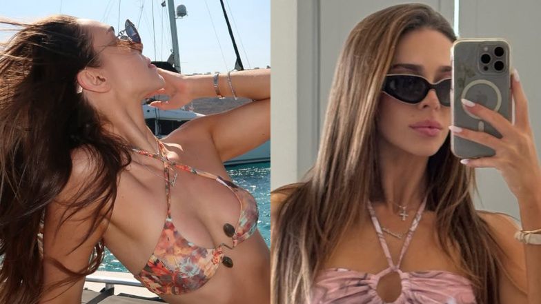 Uwodzicielska Blanka wygina śmiało ciało na pokładzie łodzi w mocno WYCIĘTYM bikini