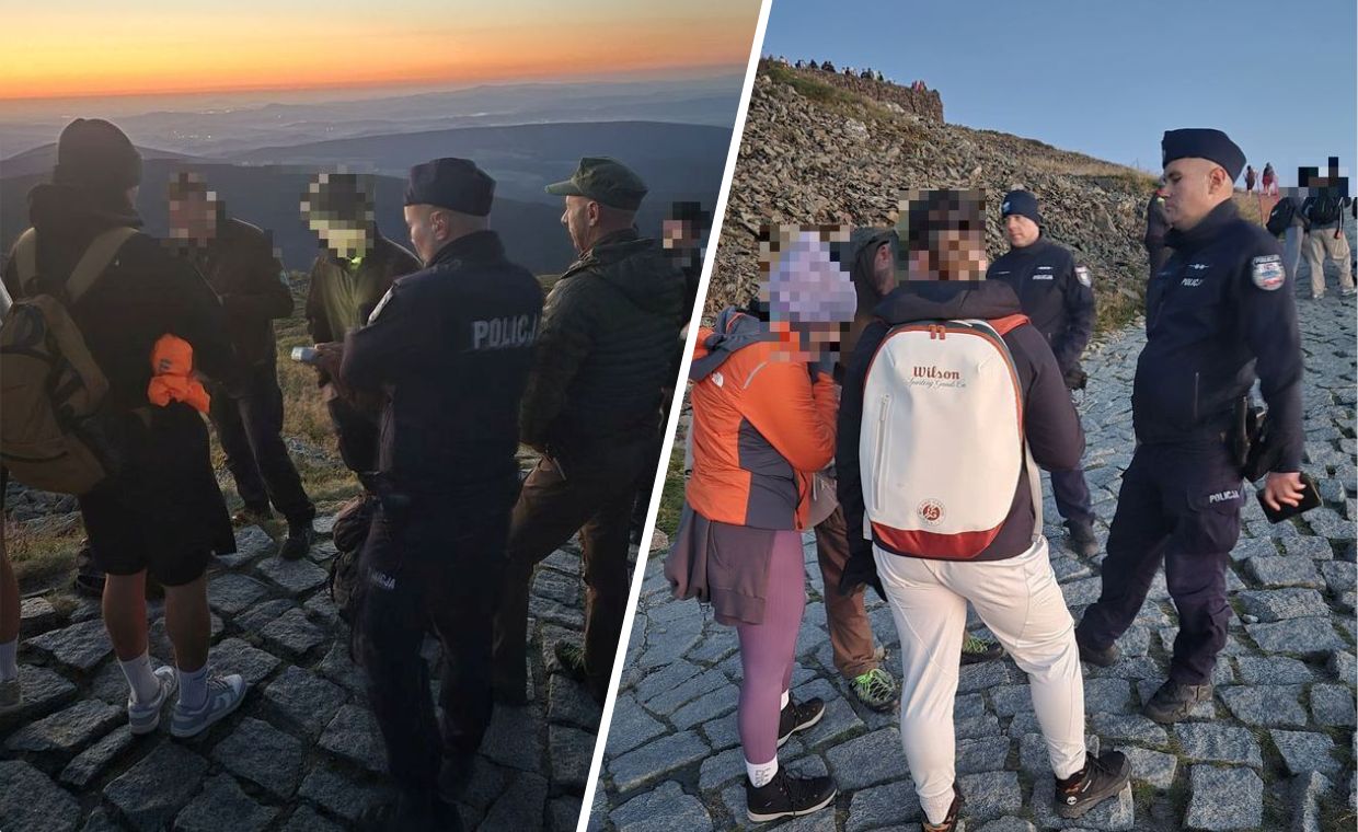 Nocny patrol policji na Śnieżce. Posypały się mandaty
