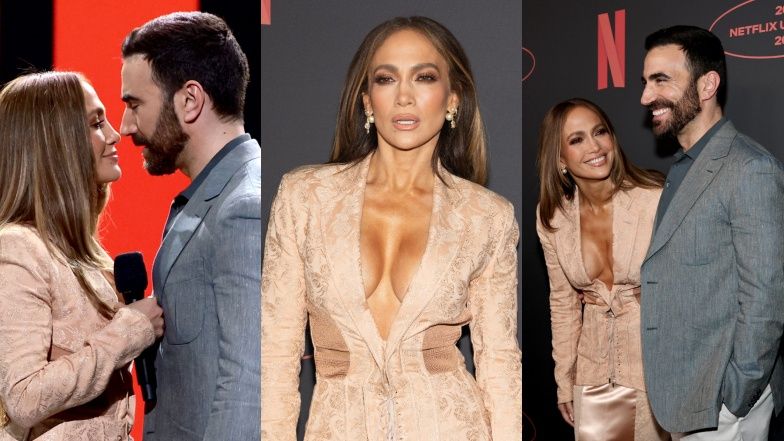 Wydekoltowana Jennifer Lopez FLIRTUJE Z KOLEGĄ z planu, promując swój nowy film. Jest ogień? (ZDJĘCIA)