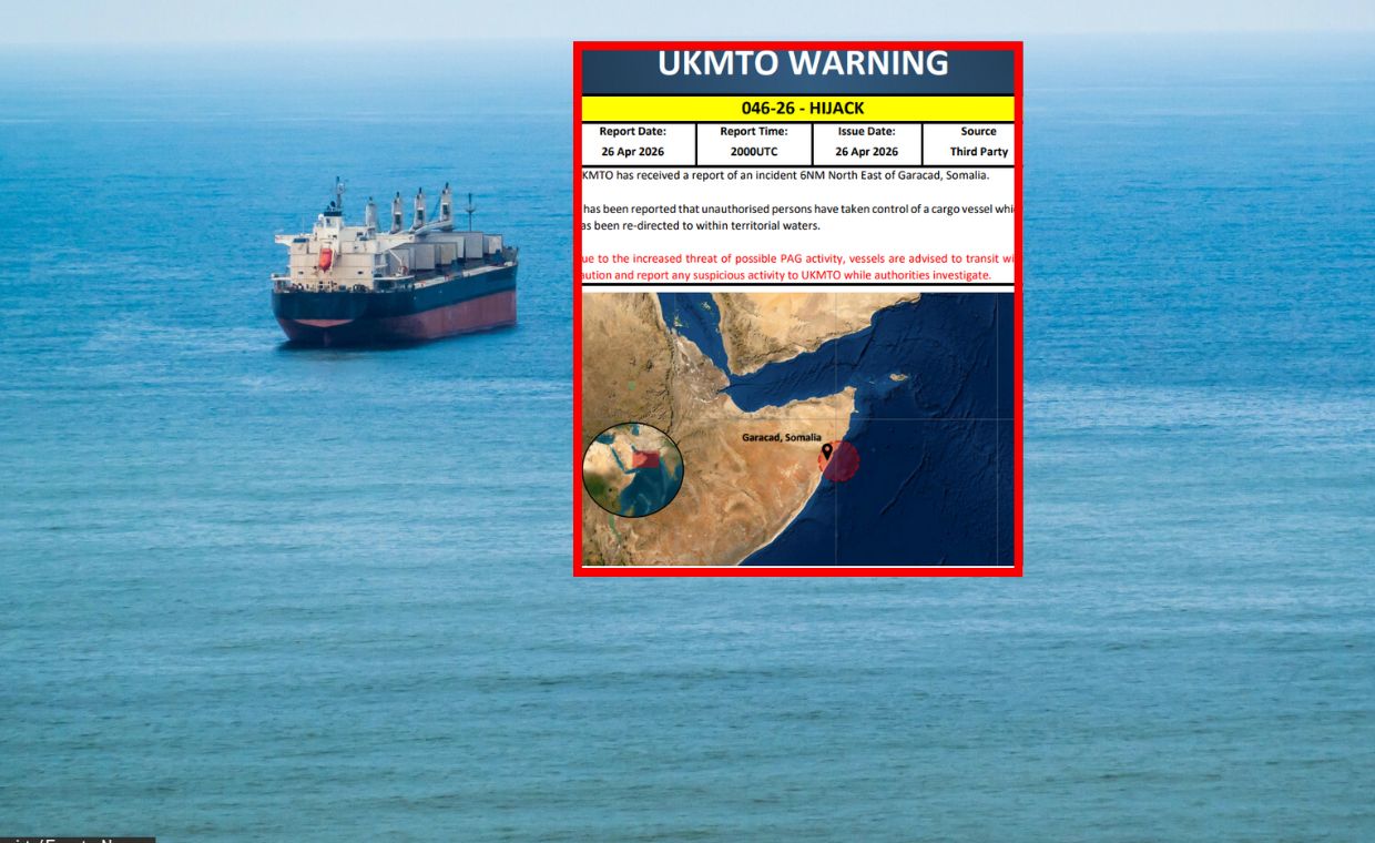 Piraci porwali statek. Na pokładzie jest 15 marynarzy