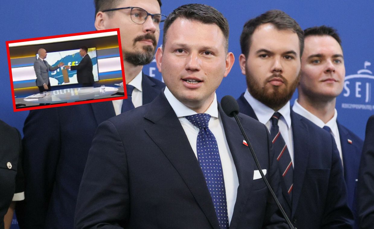 Niecodzienna sytuacja w studiu. Mentzen odebrał nagrodę za zakład