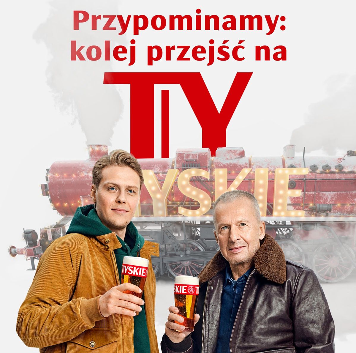 "Kolej przejść na Ty". Zimowy pociąg marki Tyskiego wróci na tory