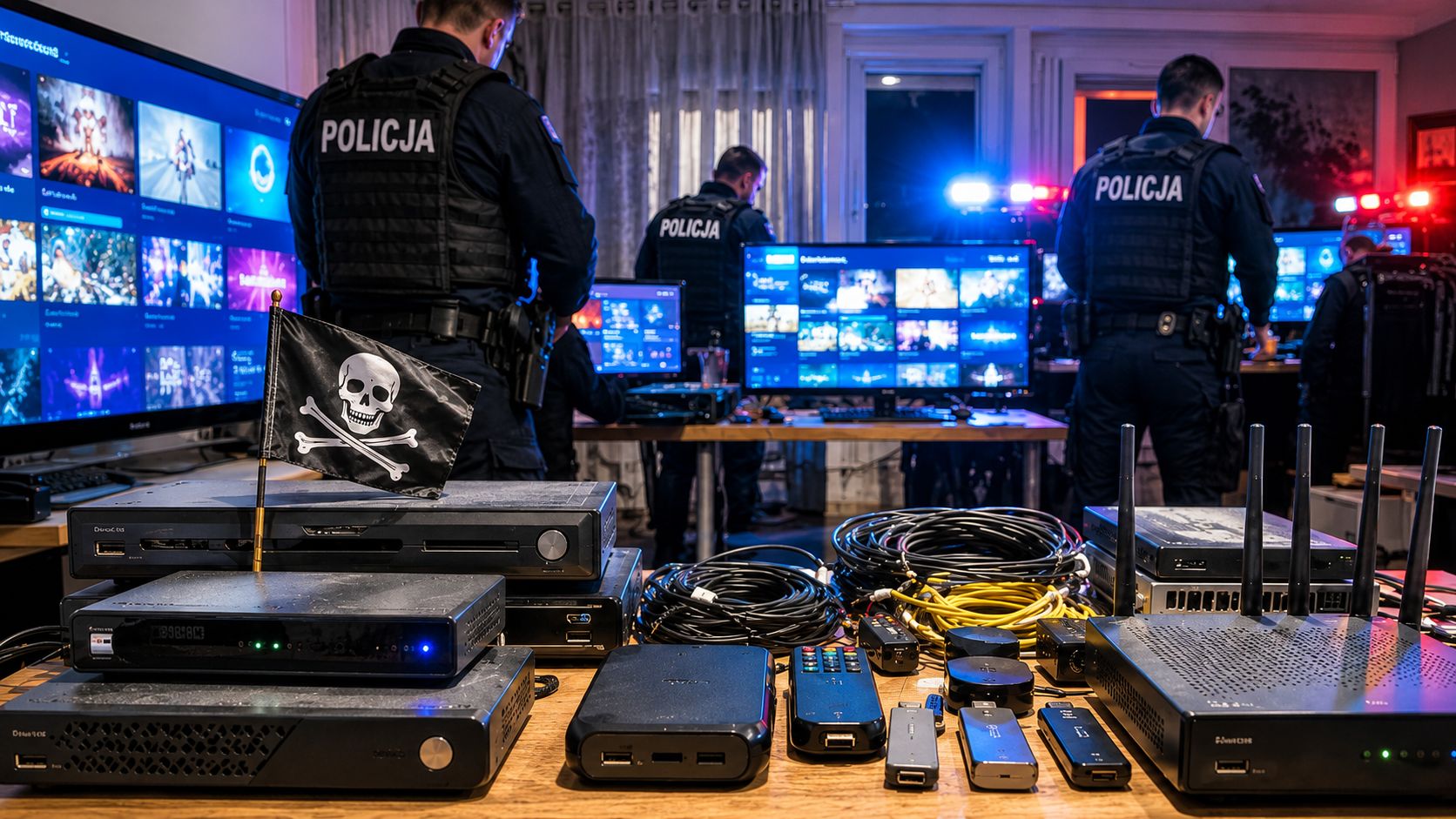 Piractwo telewizyjne w Polsce. Policja ma mniej spraw, ale więcej podejrzanych