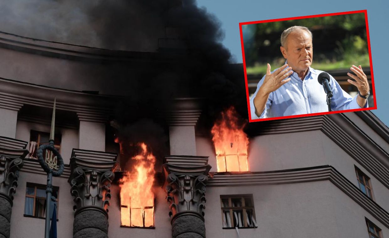 Tusk reaguje po tym, jak Rosja uderzyła w siedzibę ukraińskiego rządu
