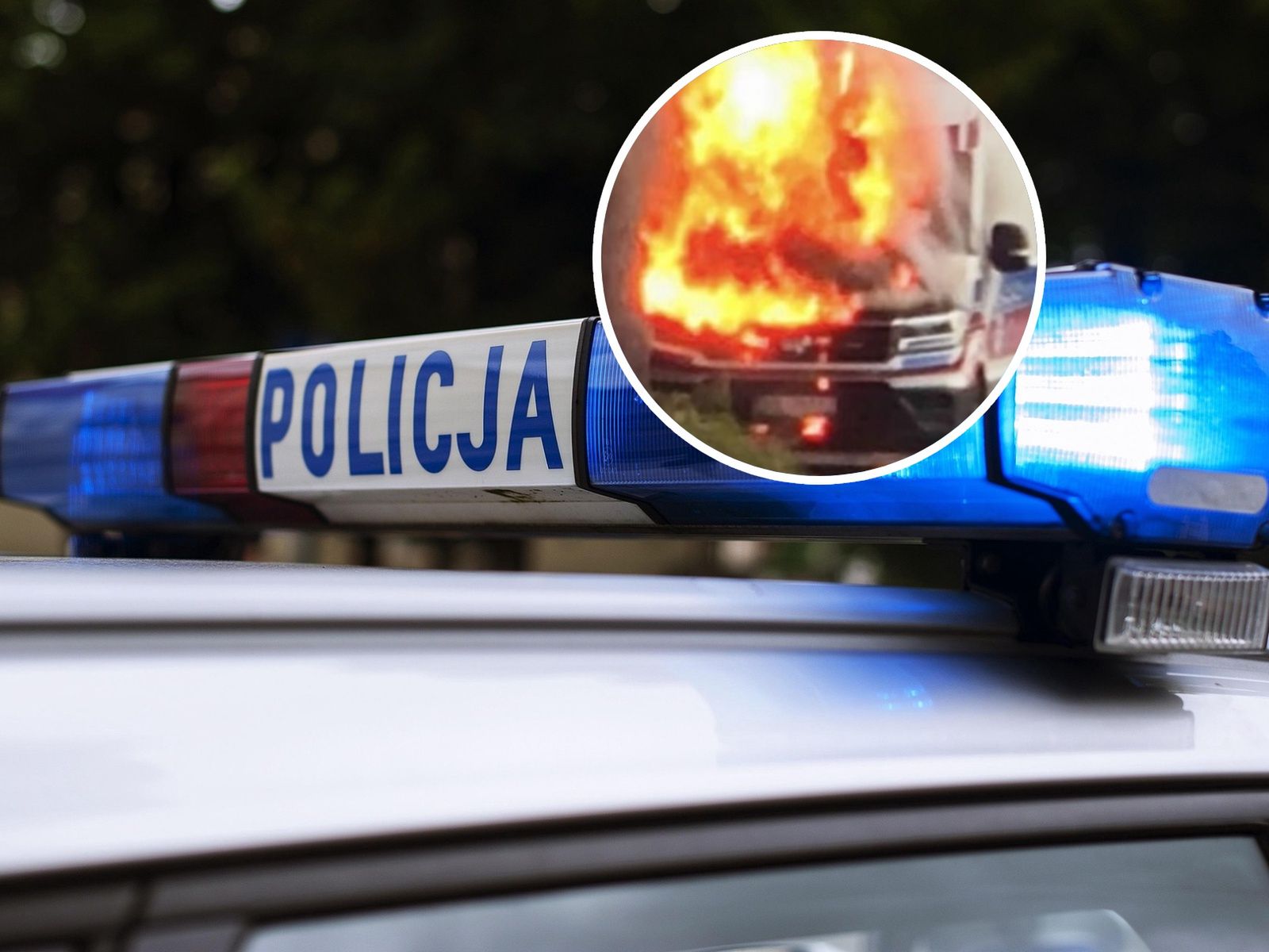 Spłonęła karetka. Bohaterski gest ratownika